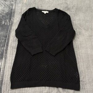 Vince Camuto Black V-Neck Sweater